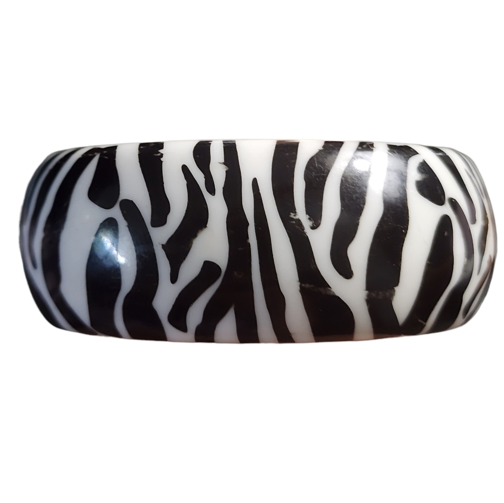 Zebra Print Bangle Bracelet